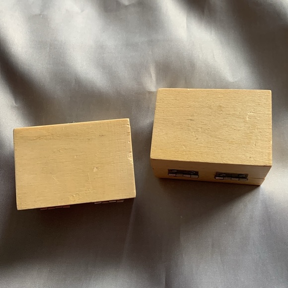 vintage 90's collectible Disney Stitch 2 small hinged wood jewellery boxes - Picture 8 of 10